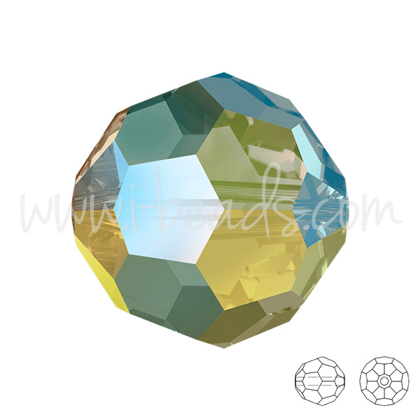 Swarovski 5000 runde Perlen  crystal iridescent green 8mm (4)