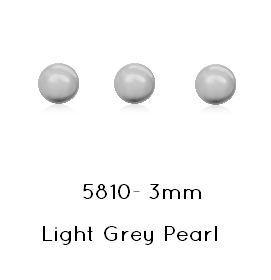 Kaufen Sie Perlen in Deutschland 5810 Swarovski Light Grey pearl x3mm 0.5mm (40)