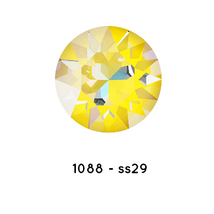 Swarovski 1088 XIRIUS chaton Crystal Sunshine DELITE Gelb- SS29-6mm  (6)