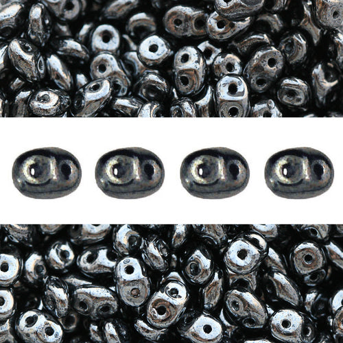 Kaufen Sie Perlen in Deutschland Super Duo Perlen 2.5x5mm hematite (10g)