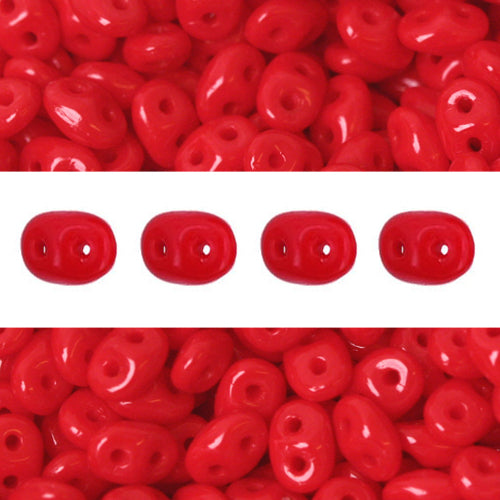 Super Duo Perlen 2.5x5mm Opaque Red (10g)