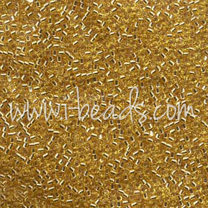 Kaufen Sie Perlen in Deutschland DB0042 - Miyuki Delica beads 11/0 silver lined gold (5g)