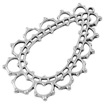 Kaufen Sie Perlen in Deutschland Tropfenanhänger aus Silber 48x32mm (1)