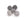 Perlen Einzelhandel Vieleck, facettiert,Natürliche Quarzperlen, grau,  10x9 mm, Loch: 1 mm-(3 stuck)