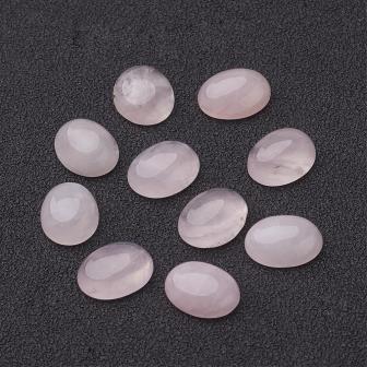 Kaufen Sie Perlen in Deutschland Ovaler Cabochon Rosenquarz10x8x4mm (1)