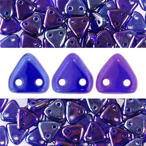 Kaufen Sie Perlen in Deutschland 2 Loch Perlen CzechMates triangle cobalt vegas 6mm (10g)