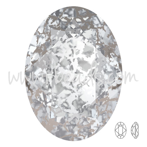 Kaufen Sie Perlen in Deutschland Swarovski 4120 oval fancy stone crystal silver patina 18x13mm (1)