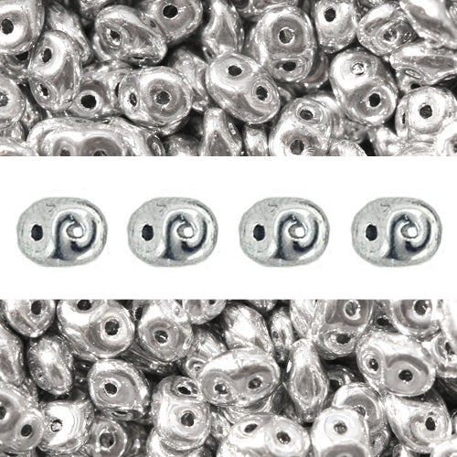 Super Duo Perlen 2.5x5mm silver (10g)