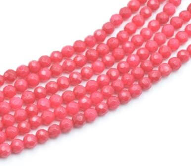 Kaufen Sie Perlen in Deutschland Natürliche Jade -Himbeerfarbene , 4 mm, 1 mm Loch, ca. 90 Perlen (1 strang)