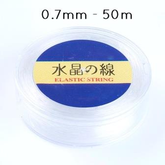 Transparenter elastischer Faden-Japanischer - 0.7 mm, 50 m Spule (50 m)