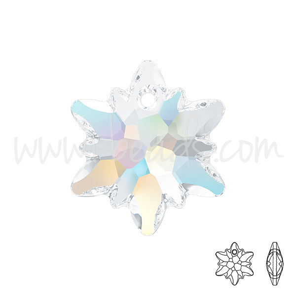 Swarovski 6748 Edelweiss Anhänger crystal AB 18mm (1)