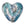 Perlen Einzelhandel Murano Glasperle Herz Blau und Silber 20mm (1)