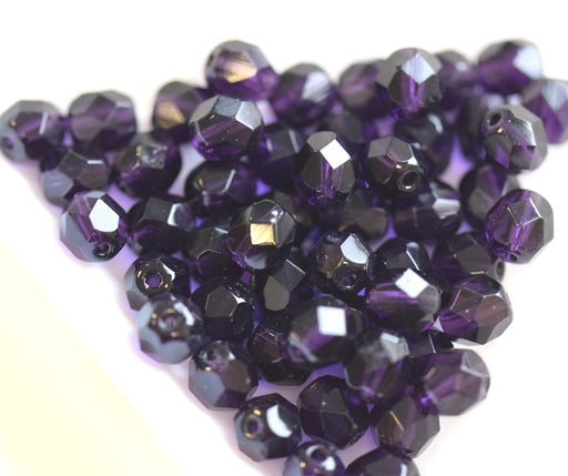 Kaufen Sie Perlen in Deutschland Glasschliffperlen tanzanite 6mm (50)