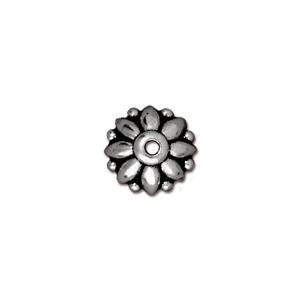 Perlenkappe Dharma 10mm Silberfarben (1)