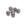 Perlen Einzelhandel Glasschliffperlen HEMATITE 12mm (6)