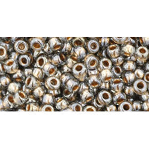 cc993 - Toho rocailles perlen 8/0 gold lined black diamond (10g)