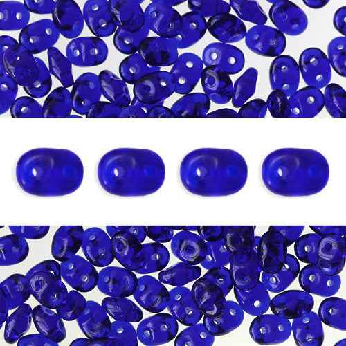Kaufen Sie Perlen in Deutschland Super Duo Perlen 2.5x5mm cobalt (10g)