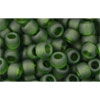 cc940f - Toho rocailles perlen 6/0 transparent frosted olivine (10g)