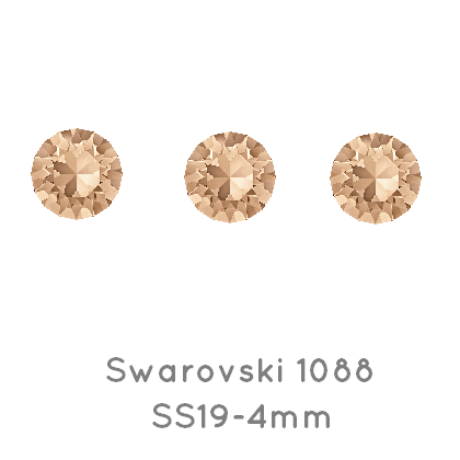 Swarovski 1088 xirius chaton Silk F 4mm -SS19  (10)