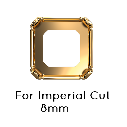 Kaufen Sie Perlen in Deutschland Swarovski 4480/S Imperial Cut Setting 8mm Gold (2)