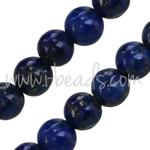 Kaufen Sie Perlen in Deutschland Natur Lapis Lazuli Runde Perlen 10mm am Strang (1)