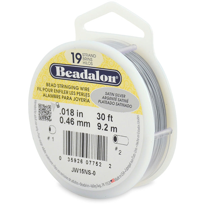 Beadalondraht satin silber 19 stränge stärke 0.46mm (1)