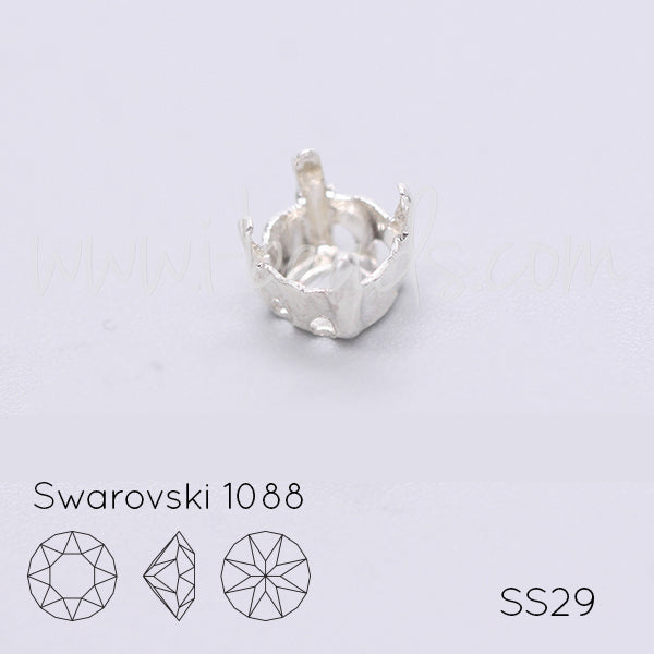 Aufnähfassung für Swarovski 1088 SS29 RHODIUM (6)