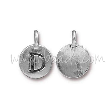 Charm Buchstabe D Antik Silber - plattiert 11mm (1)