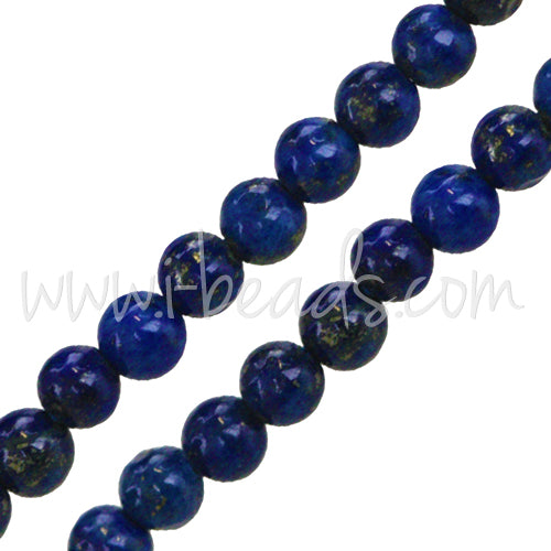 Natur Lapis Lazuli Runde Perlen 6mm am Strang (1)