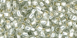 ccpf21 - toho takumi lh runde perlen 11/0 permanent finish silver lined crystal (10g)