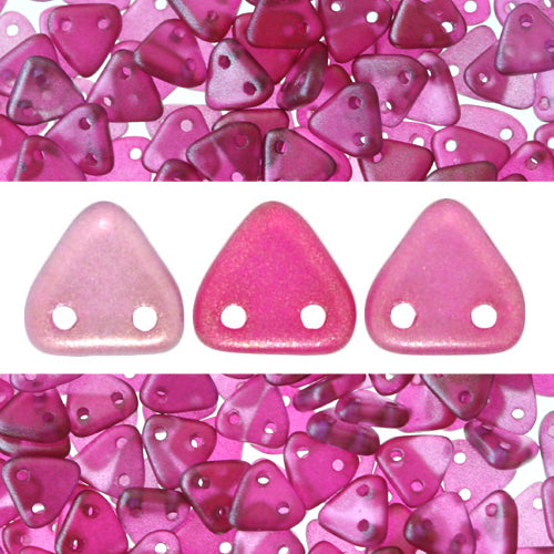 Kaufen Sie Perlen in Deutschland 2 Loch Perlen CzechMates triangle halo madder rose 6mm (10g)