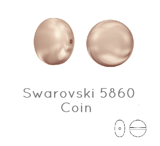 Kaufen Sie Perlen in Deutschland 5860 Swarovski coin Rose Gold pearl 10mm 0.7mm (5)