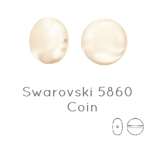 Kaufen Sie Perlen in Deutschland 5860 Swarovski coin Creamrose light pearl 10mm 0.7mm (5)
