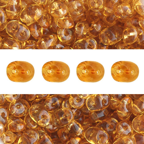 Kaufen Sie Perlen in Deutschland Super Duo Perlen 2.5x5mm topaz (10g)