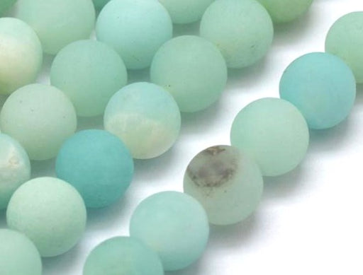 Kaufen Sie Perlen in Deutschland AMAZONITE runder perlenstrang bereift 6mm -38cm -63 perlen (1)