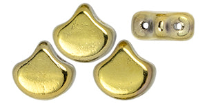 Kaufen Sie Perlen in Deutschland Matubo Ginko leaf polished gold brass 7.5mm 2 holes (10)
