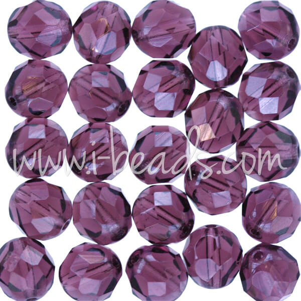 Glasschliffperlen amethyst 8mm (25)