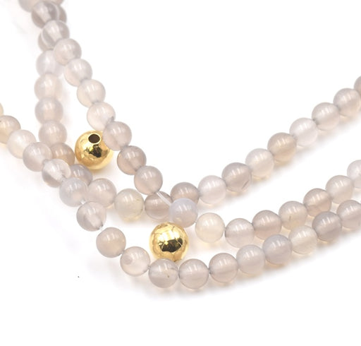 Kaufen Sie Perlen in Deutschland Grau achat runder perlenstrang 4mm (1)