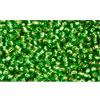 cc27b - Toho rocailles perlen 15/0 silver-lined grass green (5g)