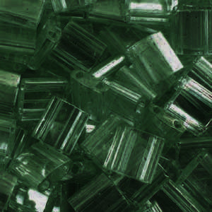 Cc146 - miyuki tila perlen transparent green 5mm (25)