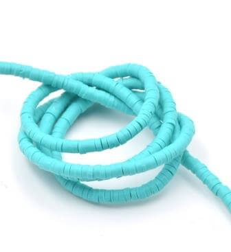 Heishi Perlen Strang 3mmgrun TURQUOISE Fimo 40cm (1)