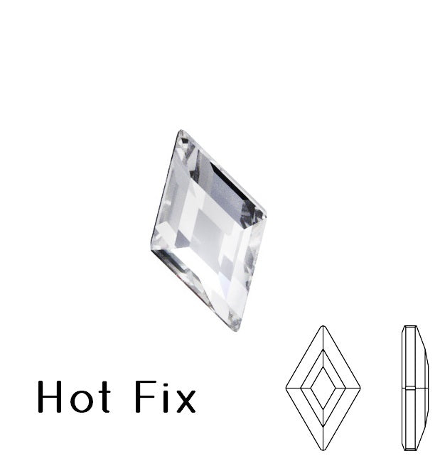 2773  Swarovski hot fix flat back Diamand Shape rhinestones crystal  5x3mm (10)