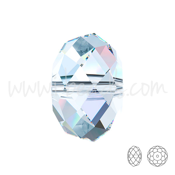 5040 Swarovski briolette perlen crystal ab 6mm (10)