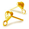 Ohrstecker mit 6mm Herz und Öse Goldfarben (4)