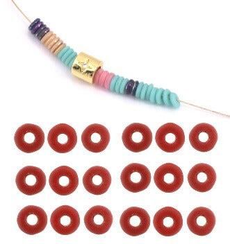 Kaufen Sie Perlen in Deutschland O beads 1x3.8mm Opaque Red heishi (5g)