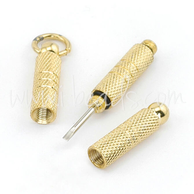 Beadalon Schraubenzieher für Schraub-Perlen 6cm Goldfarben (1)