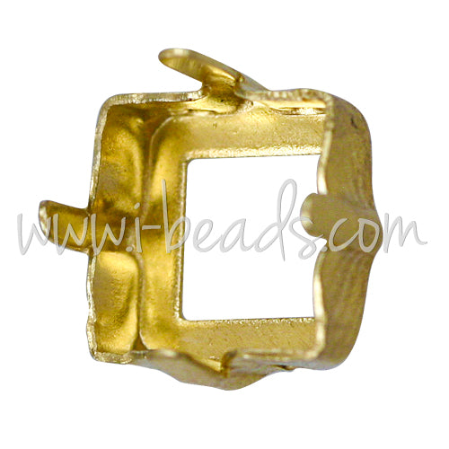 Swarovski brass setting for 4428 Xilion square 8mm (6)