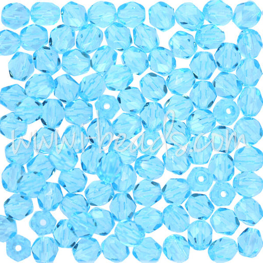Kaufen Sie Perlen in Deutschland Glasschliffperlen aquamarine 4mm (100)