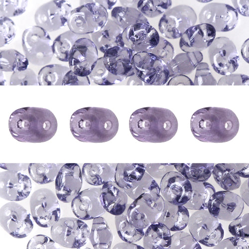 Kaufen Sie Perlen in Deutschland Super Duo Perlen 2.5x5mm Light Tanzanite (10g)