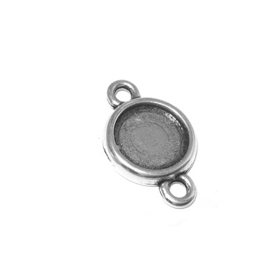 Kaufen Sie Perlen in Deutschland Runde Fassung mit 2 Ringen Silber-Plattiert 16mm (1)